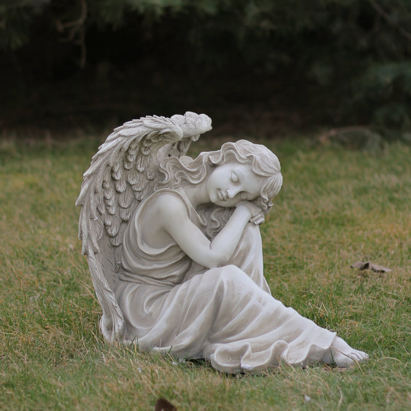 Northlight 19" Peaceful Resting Angel Outdoor Garden Statue & Reviews